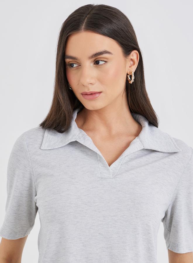 Take Two Solid Polo T-Shirt and Loose Fit Pants Co-Ords - Image 4