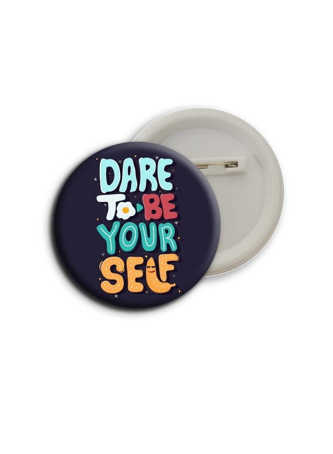 دي2سي شارات أزرار لامعة من الفولاذ المقاوم للصدأ بتصميم مطبوع عليه عبارات إيجابية وتحفيزية من D2C | عبوة من 5 قطع (58 مم) - Image 3