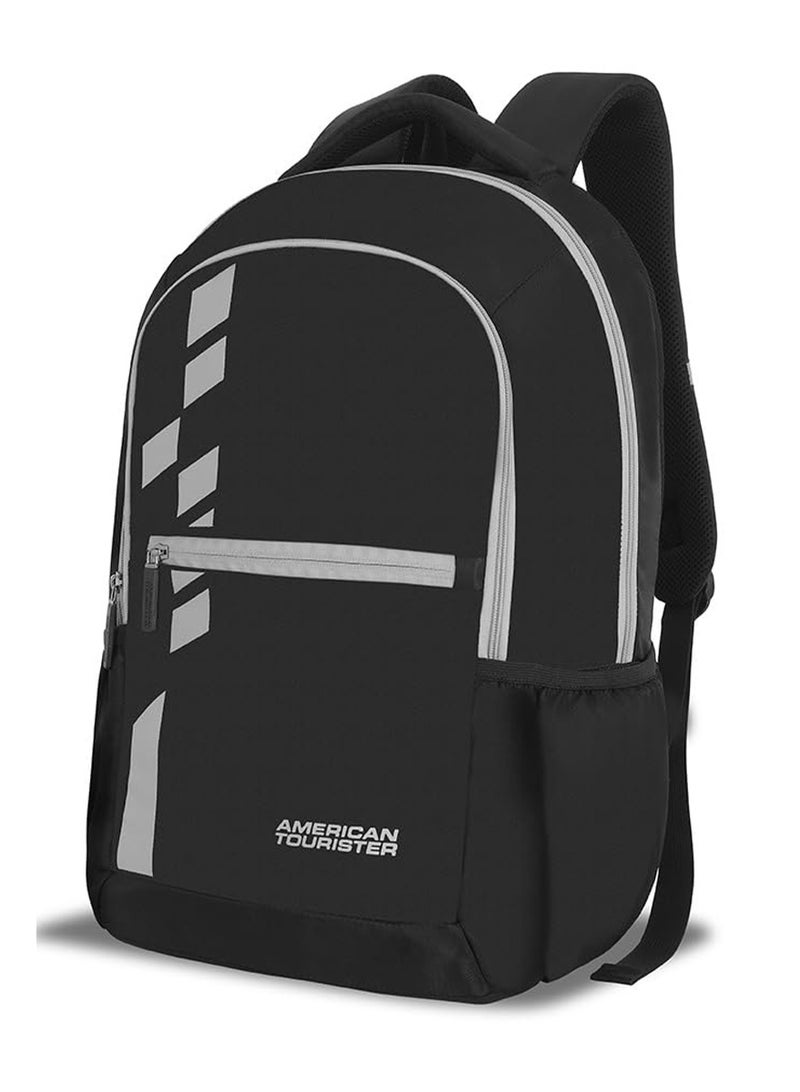 AMERICAN TOURISTER Slate 2.0 Backpack 02, 34L Capacity, Polyester, Black|Fits 15.6" Laptop|Designed For Comfort|Voluminous Front Pocket|Lightweight|Bottle Holder - 1 Year International Warranty - Image 1