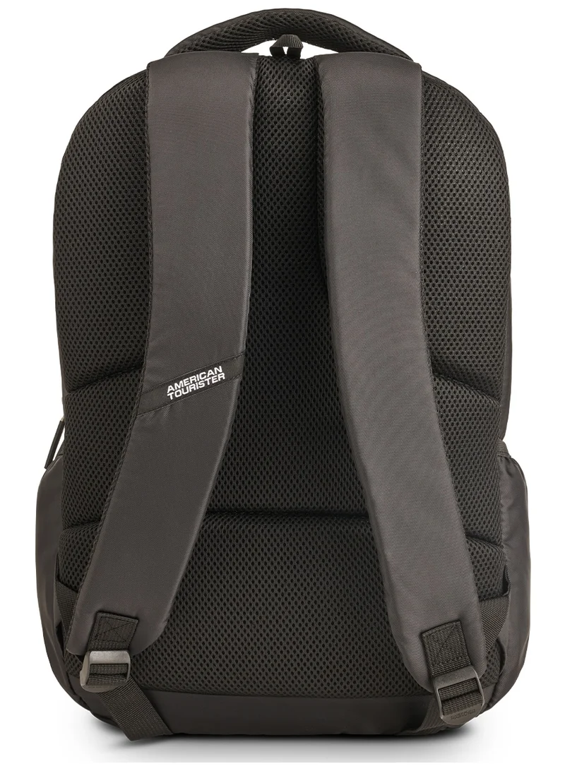 American Tourister Black Slate 2.0 Backpack 02, 34L Capacity, Polyester, Black|Fits 15.6" Laptop|Designed For Comfort|Voluminous Front Pocket|Lightweight|Bottle Holder - 1 Year International Warranty  | Best Price UAE