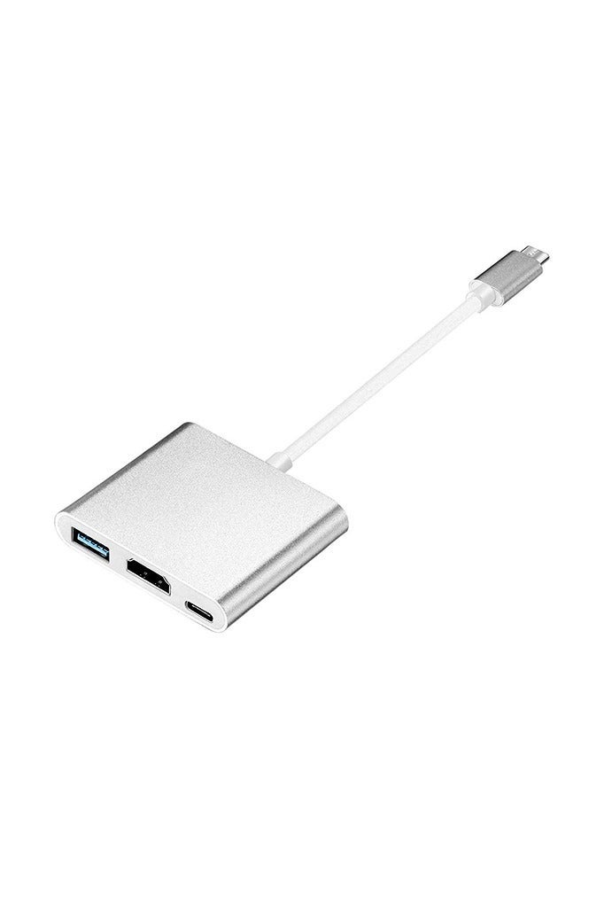 3 في 1 محول محور USB نوع C ، نوع C إلى HDMI 4K + USB 3.0 Port + PD شحن سريع متعدد الموانئ Dongle Convert - Image 2