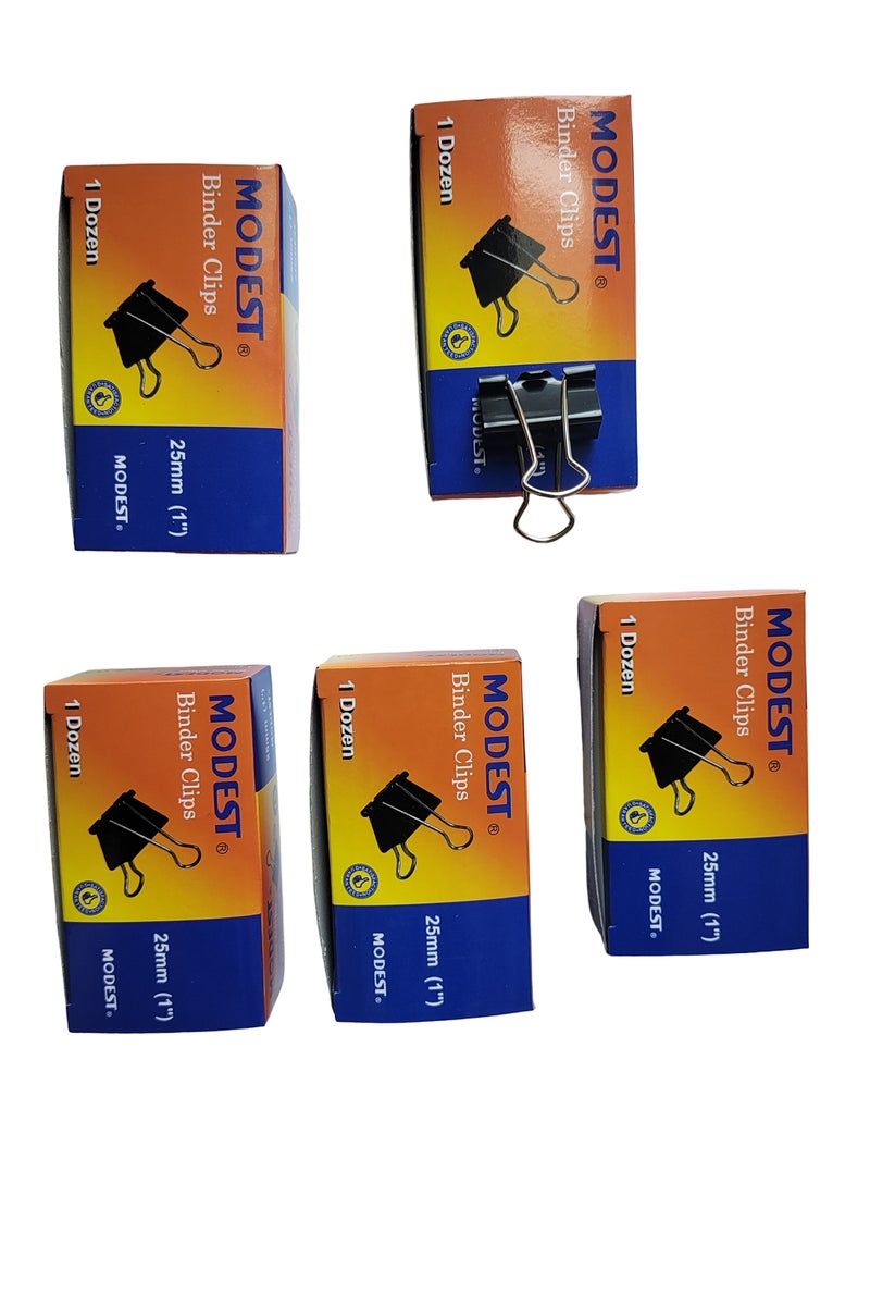 موديست مشبك ورق مودست 25 مم (1 بوصة) – 12 مشبكًا في كل عبوة – 5 عبوات (إجمالي 60 قطعة) - Image 1