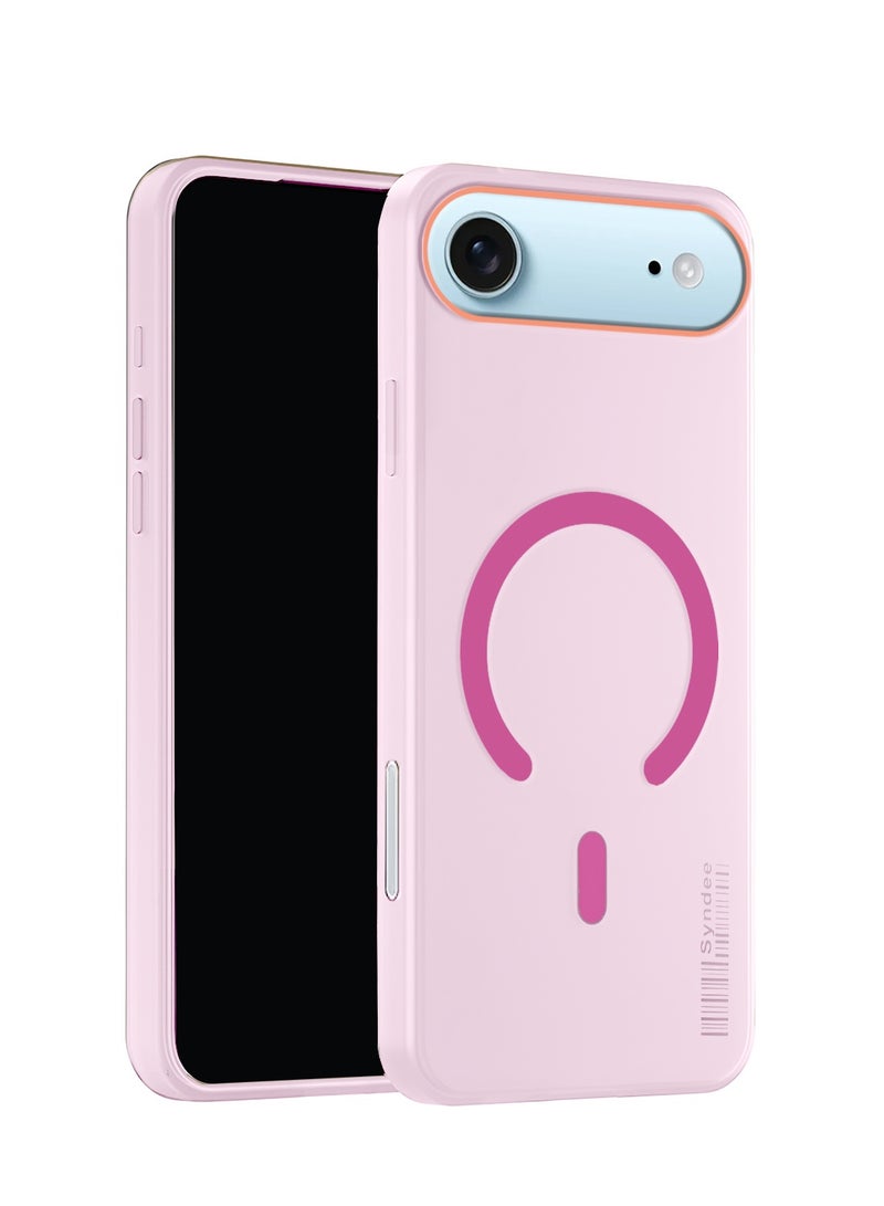 Syndee Apple iPhone 17 Air 5G 2025 Syndee Series Hybrid Translucent Magsafe with Magnetic Charging Raised Camera Lips Elegant Look Case Cover (MCMPMN) - Baby Pink - Image 1