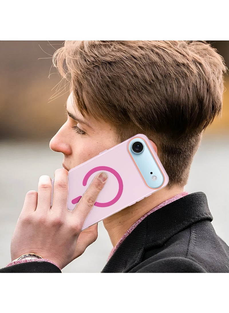 Syndee Apple iPhone 17 Air 5G 2025 Syndee Series Hybrid Translucent Magsafe with Magnetic Charging Raised Camera Lips Elegant Look Case Cover (MCMPMN) - Baby Pink - Image 5