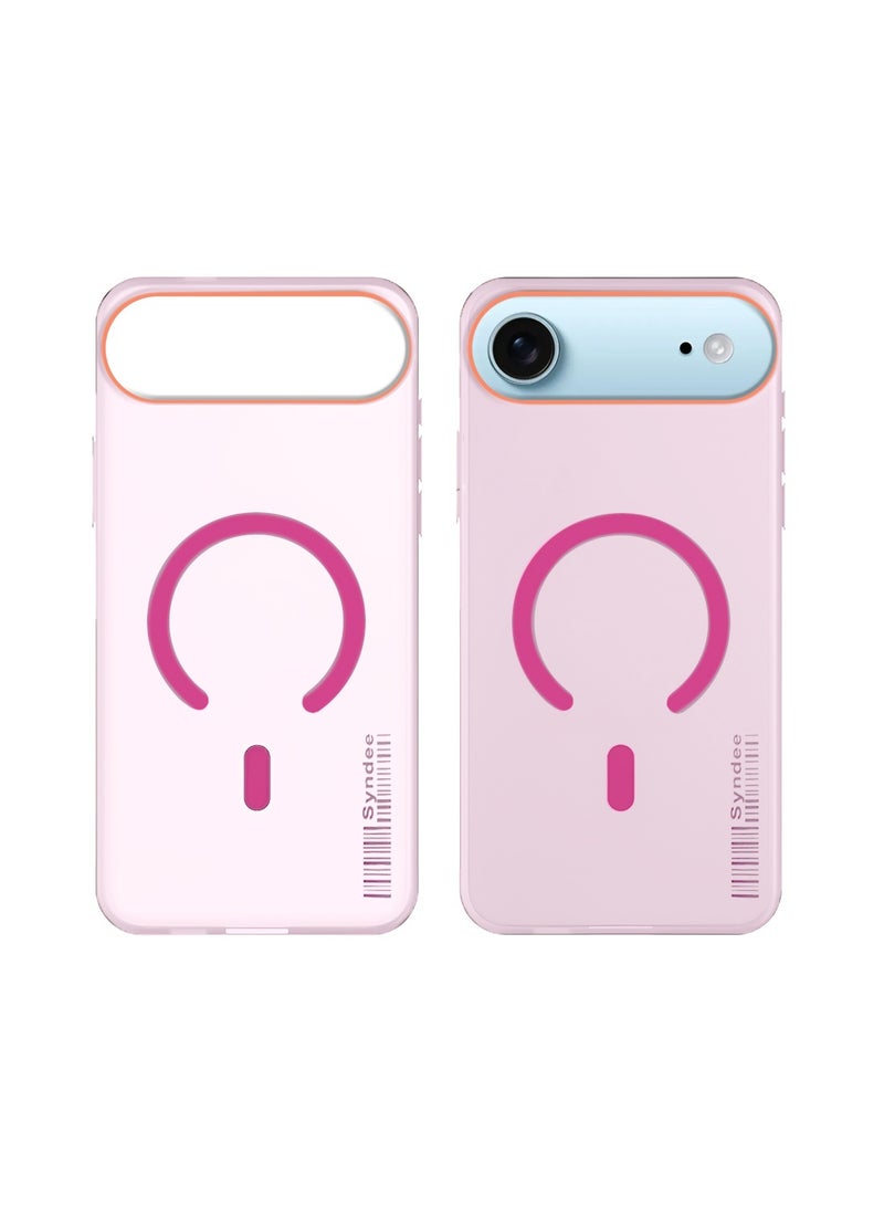 Syndee Apple iPhone 17 Air 5G 2025 Syndee Series Hybrid Translucent Magsafe with Magnetic Charging Raised Camera Lips Elegant Look Case Cover (MCMPMN) - Baby Pink - Image 2
