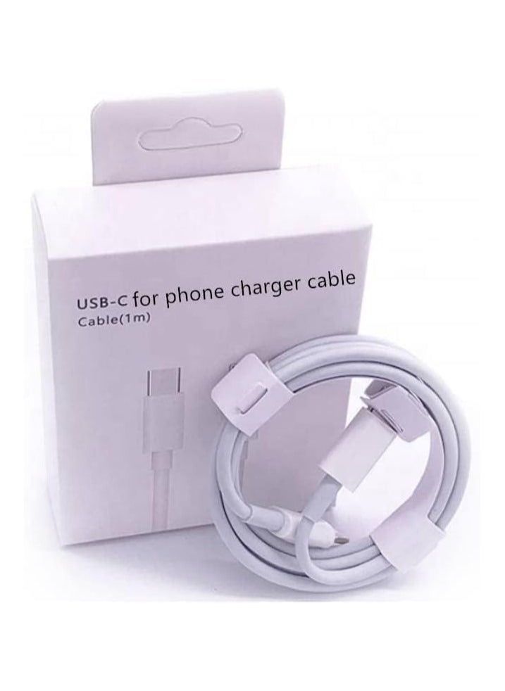 erorex - USB C to Lightning Cable 20W Fast Charging [MFi Certified] Compatible with iPhone 13 Pro Max/12/11 Pro/X/XS/XR/8 Plus/AirPods Pro, 1M, White - Image 1