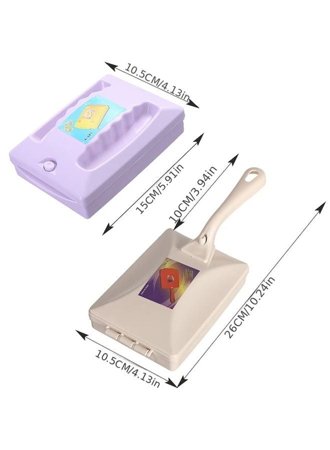 3 In 1 Static Lint Dust Remover Manual Fabric Shaver Brush Purple With Handle - Image 4
