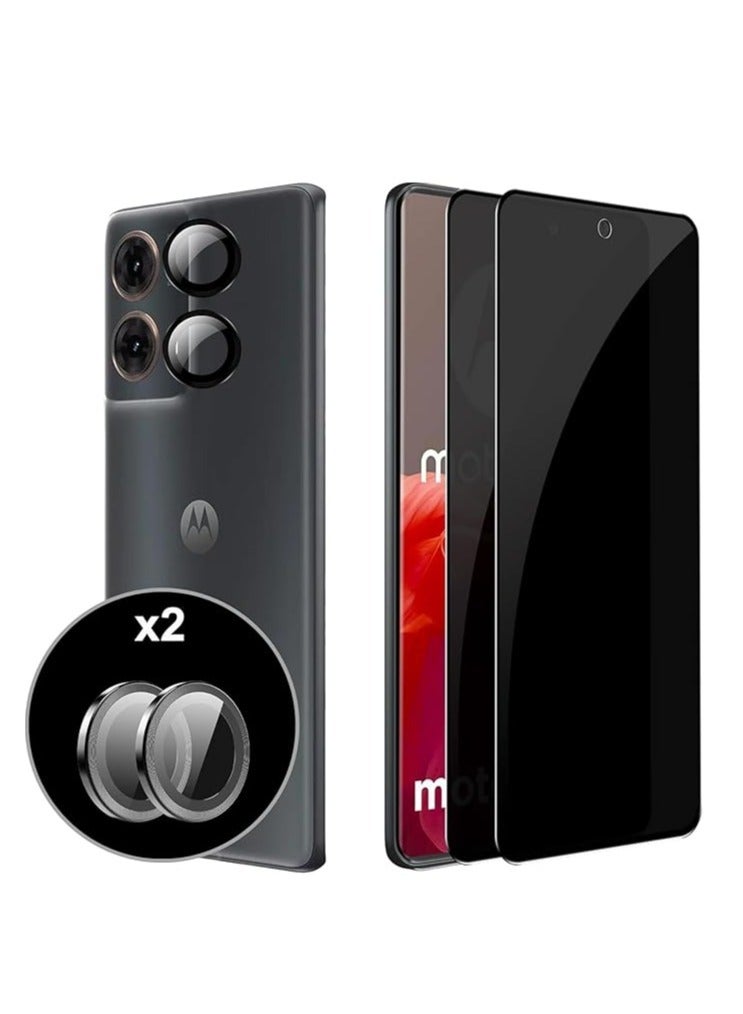 General 2 Pack Privacy Screen Protector compatible with Motorola Moto G85 5G with  Rear Camera Lens Protector Anti Spy Tempered Glass Film Scratch Resistant  - Image 1