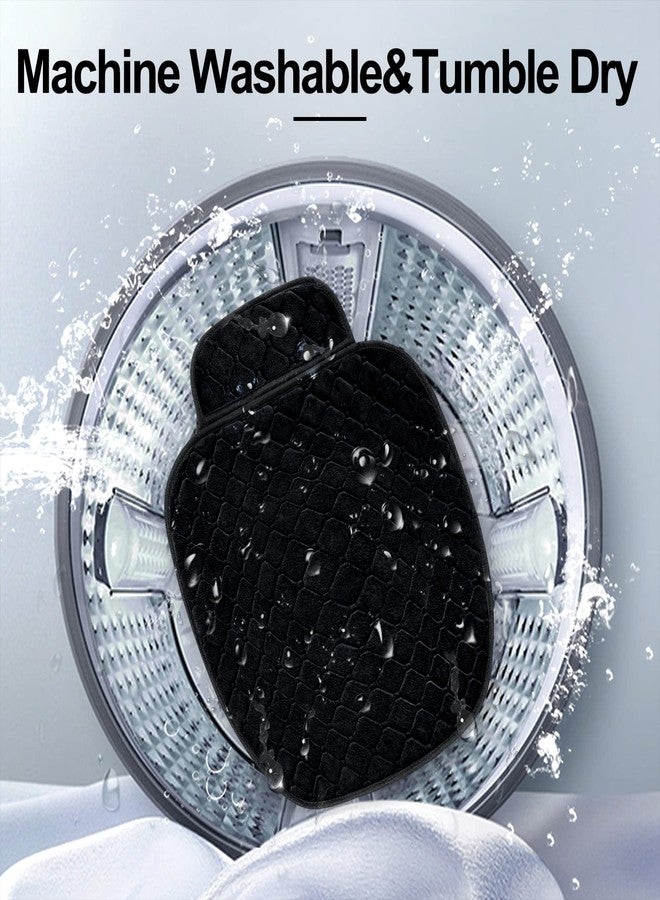 surpassme 2 Comfortable Car Seat Covers Universal Front Seat Coves for Car Accessories with Storage Pockets, Padded Car Interior Covers for Automotive, SUV, Truck, and Van (Black) - Image 4