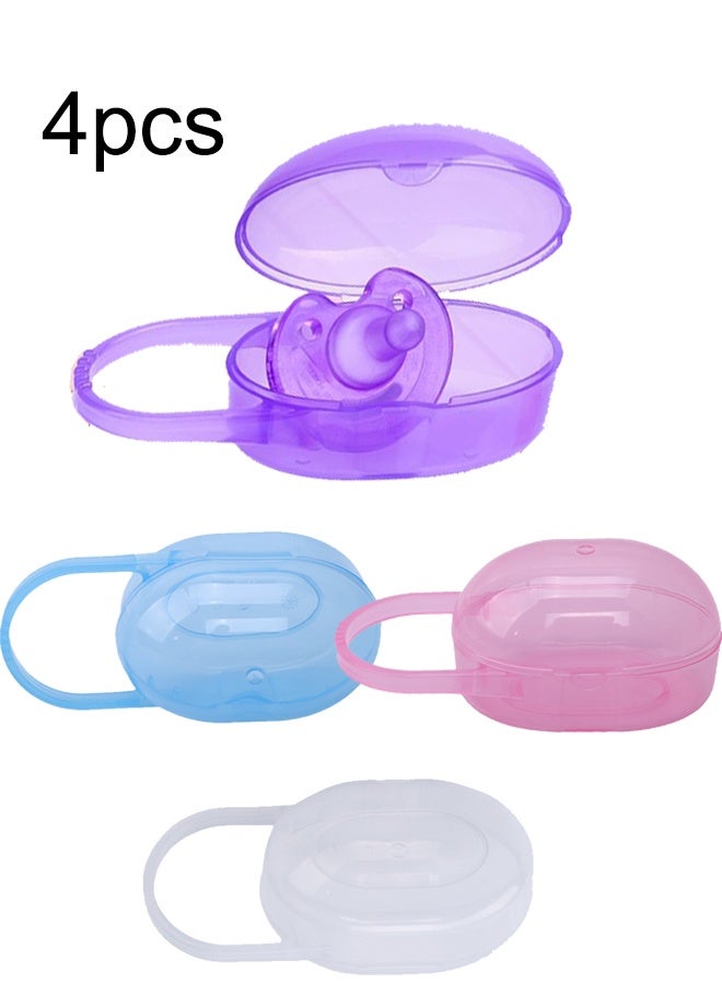 Pacifier Holder Case Container Boxes (4 Pack)| Universal Accessories Holders| Travel Cases| BPA Free - Image 1