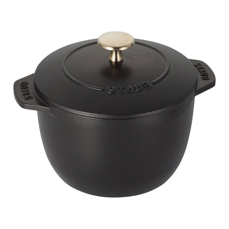 Staub Cast Iron 075qt Petite French Oven  Matte Black Made in France