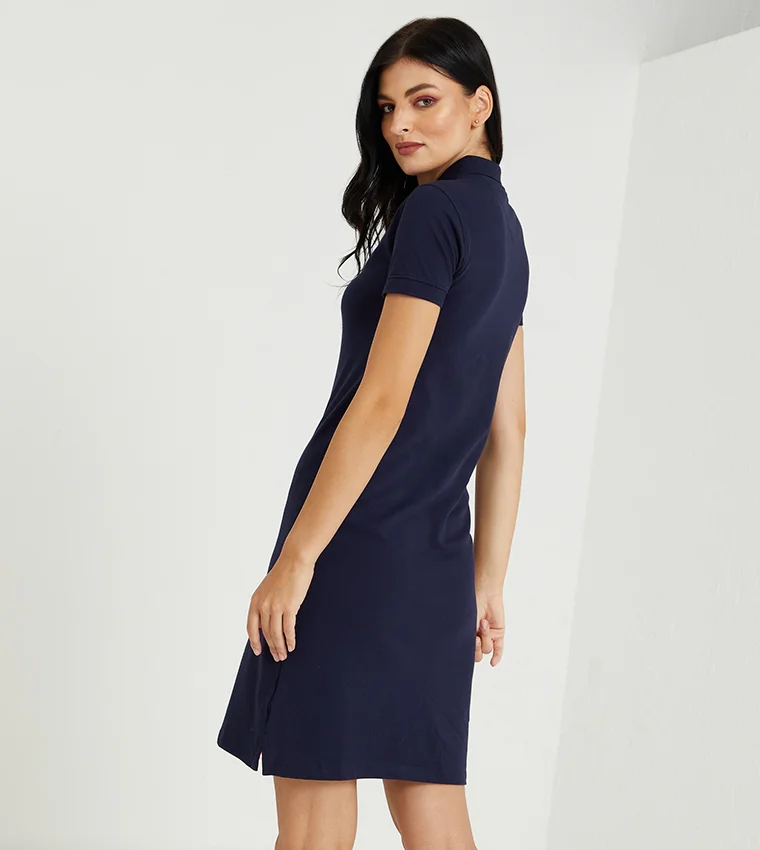 بيفرلي هيلز بولو كلوب Bhpc Womens Navy Blue Mid Dress