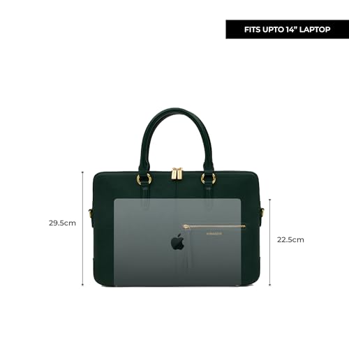 Miraggio Unisex Noel Laptop Bag | With Adjustable & Detachable Strap | Fits Up To 14 Inches Laptop, Green - Image 3