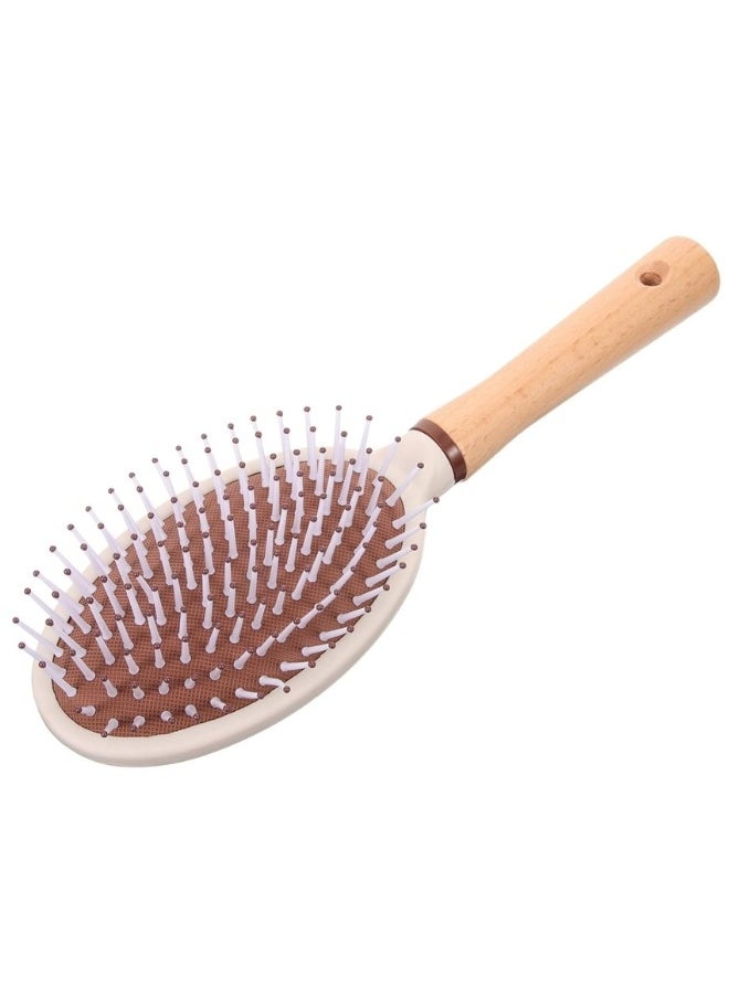 Group Tiger Anti-static wooden hairbrush, comfortable oval design for detangling and styling, 25 cm  - Image 2