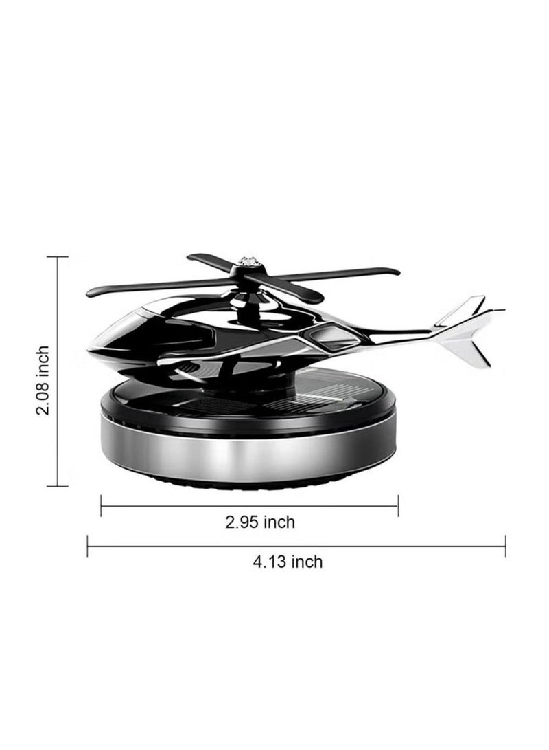Car Aromatherapy Ornament Helicopter Solar Aromatherapy Diffuser, Rotary Airplane Car Perfume Ornament Air Freshener, Lasting Light Fragrance Interior Decoration Accessories Car Home Diffuser - Image 2