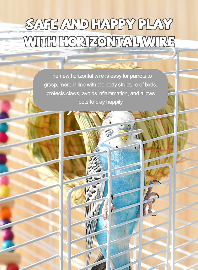 Kidle Large Transparent Bird Cage Parrot Cage Bird House Villa Large Space Viewing Cage - Image 5