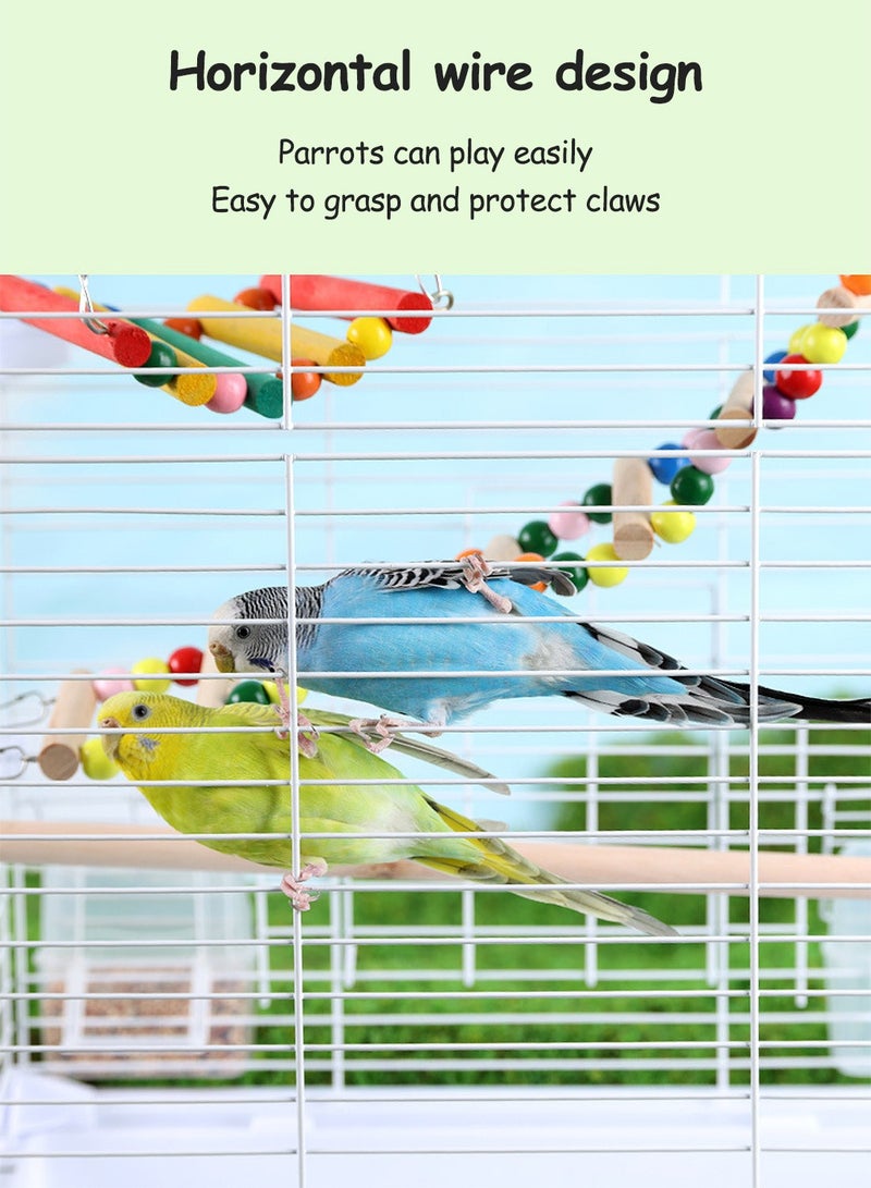 Kidle Large Transparent Bird Cage Parrot Cage Bird House Villa Large Space Viewing Cage - Image 4