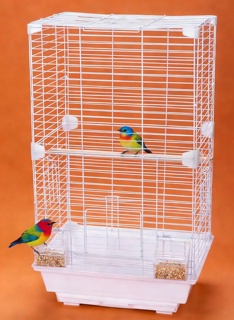 Kidle Large Transparent Bird Cage Parrot Cage Bird House Villa Large Space Viewing Cage - Image 1