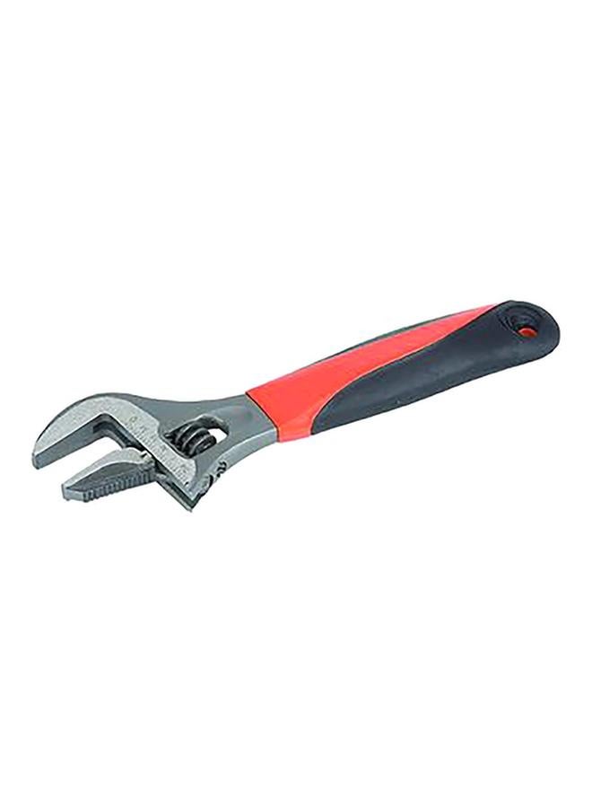 Tactix Wide Mouth Adjustable Wrench with Non-Slip Handle Black and Orange 8inch  - Image 2