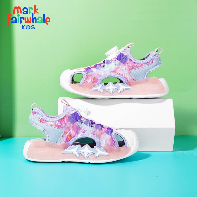 2025 Brand New Rotating Buckle Summer Korean Style Sandals For Boys And Girls Baotou Anti-Collision Beach Shoes For Middle And Large Children - Image 5