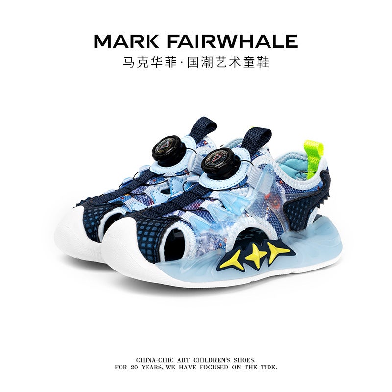 2025 Brand New Rotating Buckle Summer Korean Style Sandals For Boys And Girls Baotou Anti-Collision Beach Shoes For Middle And Large Children - Image 1