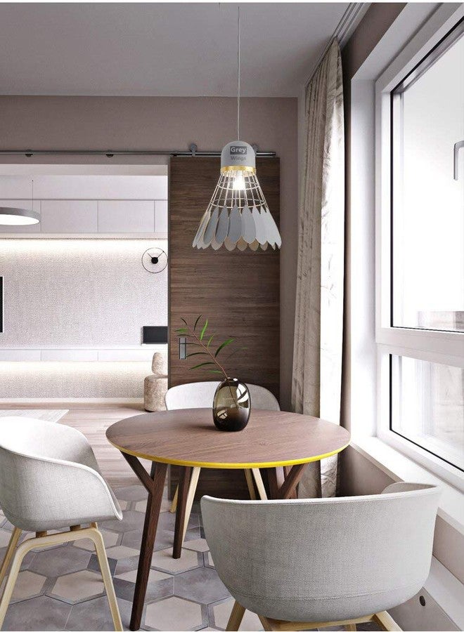 GreyWings Metal Shuttle Pendant Lights Lamps Hanging Lights, White - Image 3