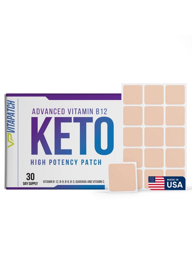 VitaPatch Keto Patch with B12 Methylcobalamin and Vitamin Guarana B12 Patch for Energy - 30 Day Supply Keto & Vitamin B12 Patches - Made in The USA - Image 1