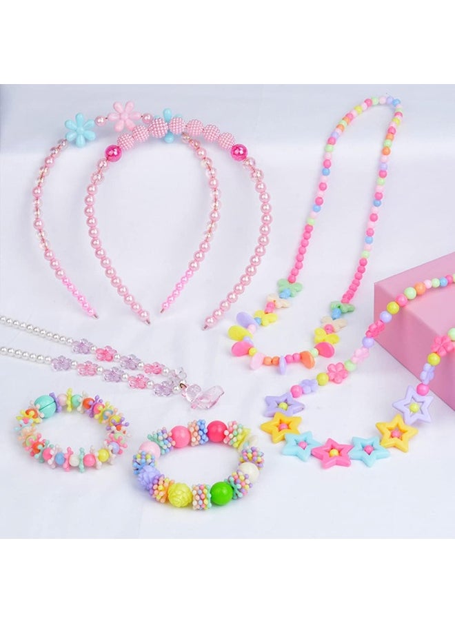 IBAMA - IBAMA 24 Grid Diy Beads Including Smiley Face Beads, Transparent Artificial Pearls, Bow beads, Bear Beads, Star Beads, Used for Bracelets, Necklaces and Earrings Craftsmanship 450pcs - Image 1