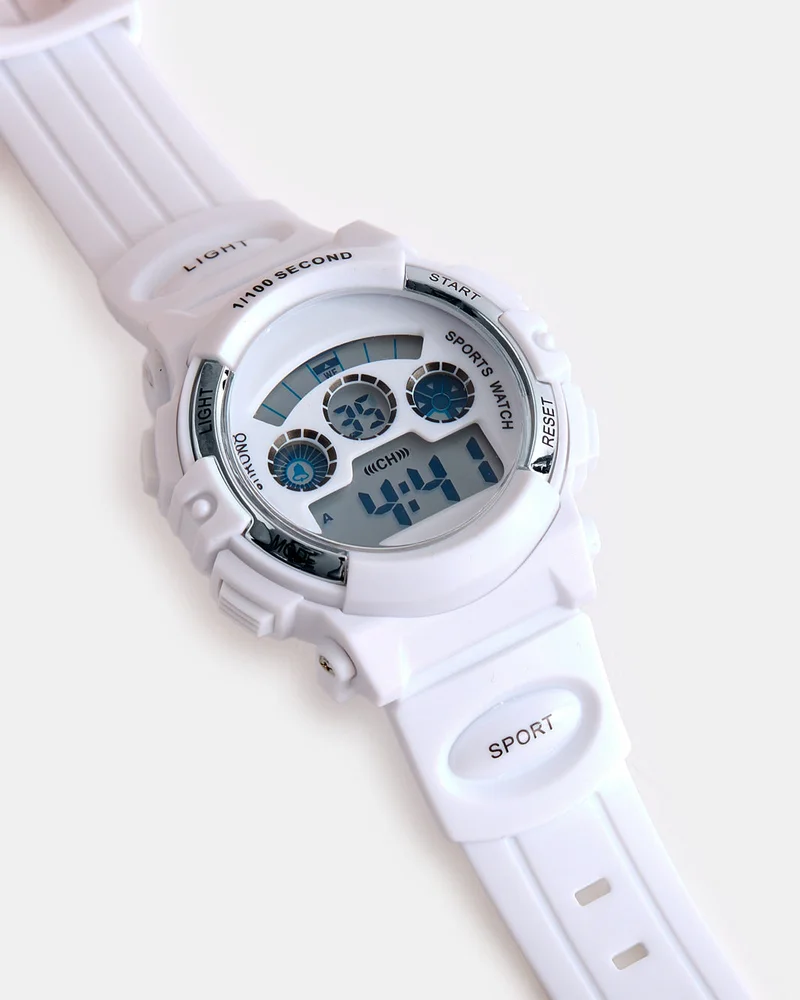 REDTAG Boys White Functional Digital Watch