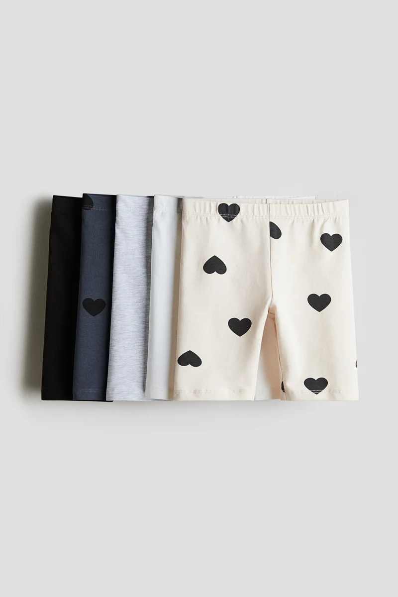 اتش اند ام شورت ركوب الدراجة الهوائية من القطن - عبوة من 5 قطع