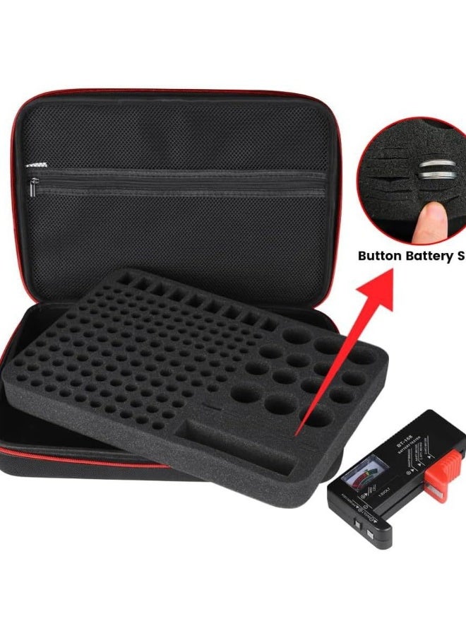 Battery Storage Organizer - Holds Over 200 Batteries with BT-168 Tester - Accommodates AA/AAA/C/D/9V/3V Lithium Batteries (Case Only, Batteries Not Included) - Image 4