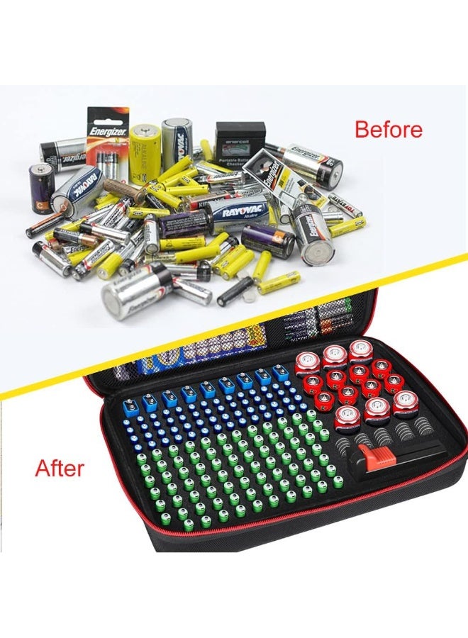 Battery Storage Organizer - Holds Over 200 Batteries with BT-168 Tester - Accommodates AA/AAA/C/D/9V/3V Lithium Batteries (Case Only, Batteries Not Included) - Image 5