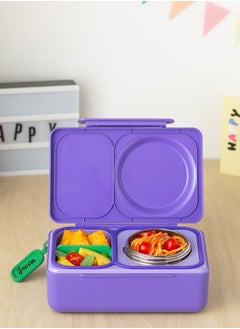Omielife OmieBox Up Bento Box with Insulated Thermos & Ice Pack, Galaxy Purple  - Image 4