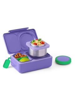 Omielife OmieBox Up Bento Box with Insulated Thermos & Ice Pack, Galaxy Purple  - Image 1