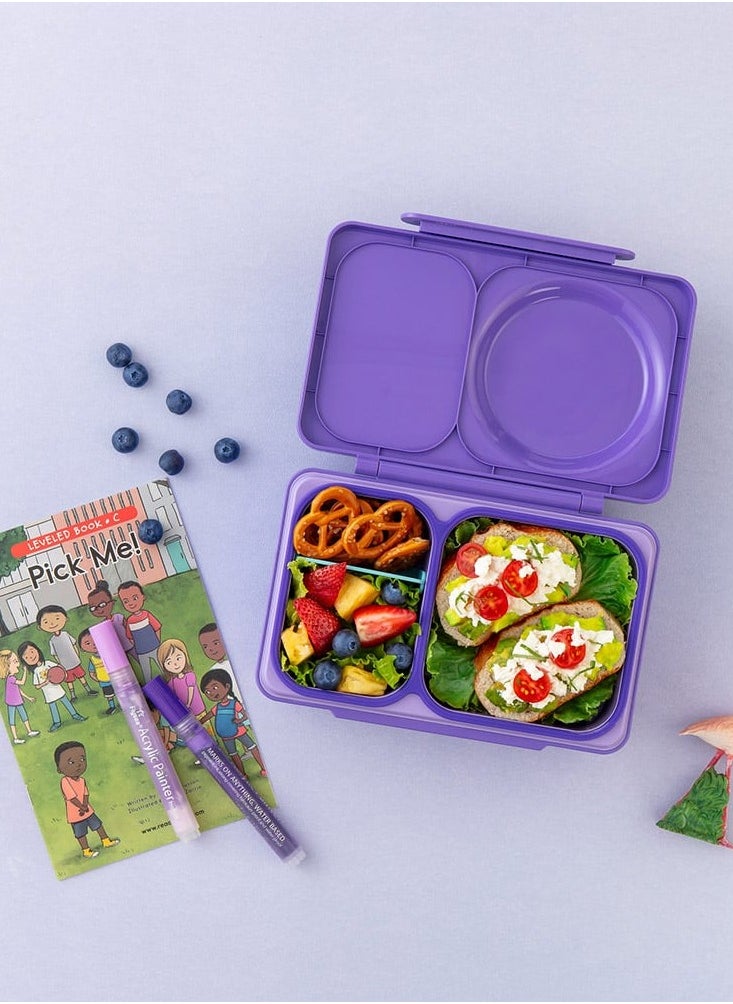 Omielife OmieBox Up Bento Box with Insulated Thermos & Ice Pack, Galaxy Purple  - Image 5