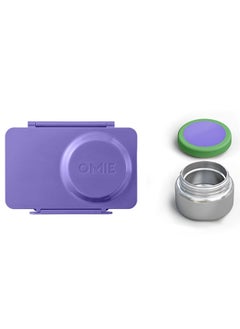 Omielife OmieBox Up Bento Box with Insulated Thermos & Ice Pack, Galaxy Purple  - Image 3