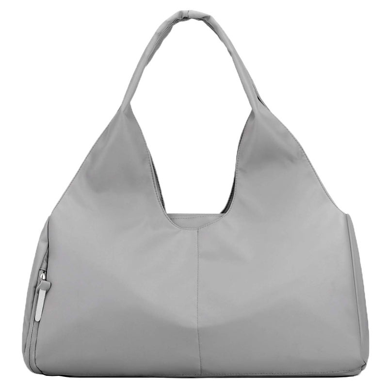 Forestfish Yoga Gym Bag For Women With Shoes Compartment & Wet Dry Storage Pockets Lightweight Duffel Bag, Grey - Image 1