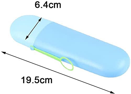 PLUMAZE PLUMAZE AllinOne Portable Toothbrush Case Dental Hygiene Kit for Travel Toothbrush Tongue Cleaner Toothpaste Holder Case with TravelFriendly Storage Box 2 Pcs  - Image 4