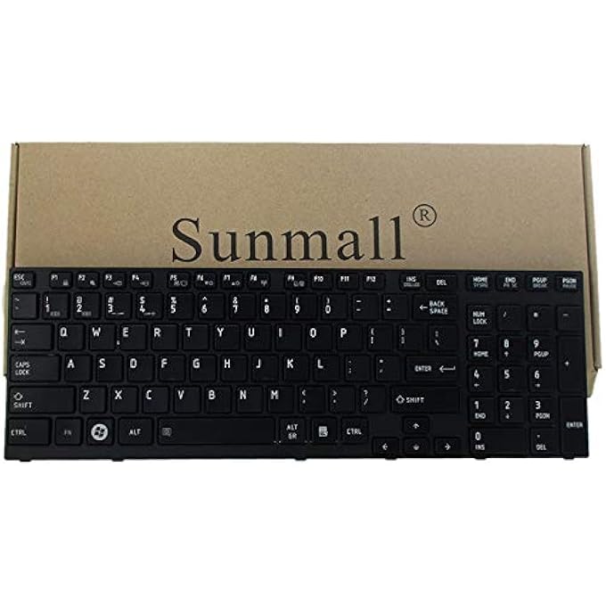 SUNMALL P755 KEYBOARD REPLACEMENT, LAPTOP KEYBOARD REPLACEMENT FOR TOSHIBA SATELLITE P750 P750D P755 P755-S5320 P770 P770D P775 P775-S7215 SERIES US LAYOUT ?6 MONTHS WARRANTY? - Image 1