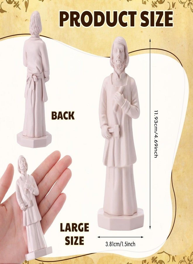 Novabright 6 Sets St Joseph Statue for Selling House Bulk 4.7" Large Solid Resin Figurine with Prayer Card Velvet Bag Instruction Religious Gifts for Clients Faith-Based Home Closing Gifts - Image 2