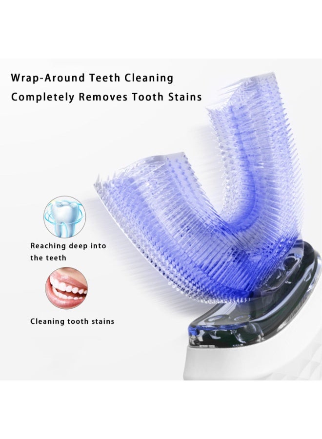 Ultrasonic U-Shaped Electric Toothbrush for Adults – 4 Modes, Whitening LED, Wireless Charging, Smart Timer, Travel & Home - Image 3