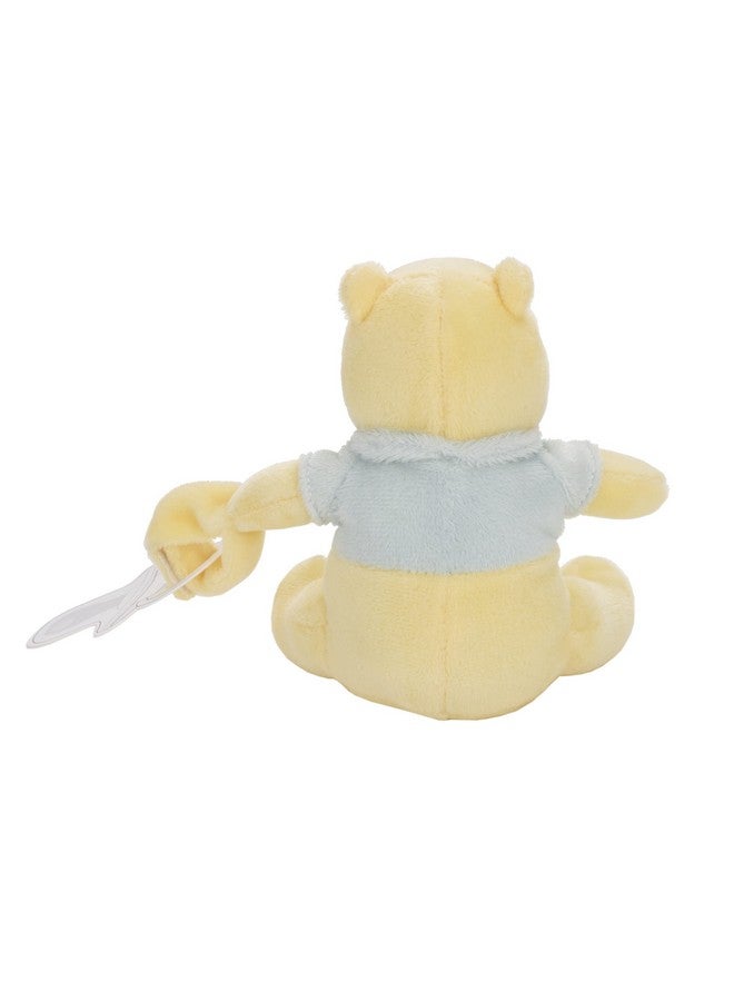 Disney Winnie The Pooh Yellow and Aqua Plush Buddy Pacifier Holder - Image 3