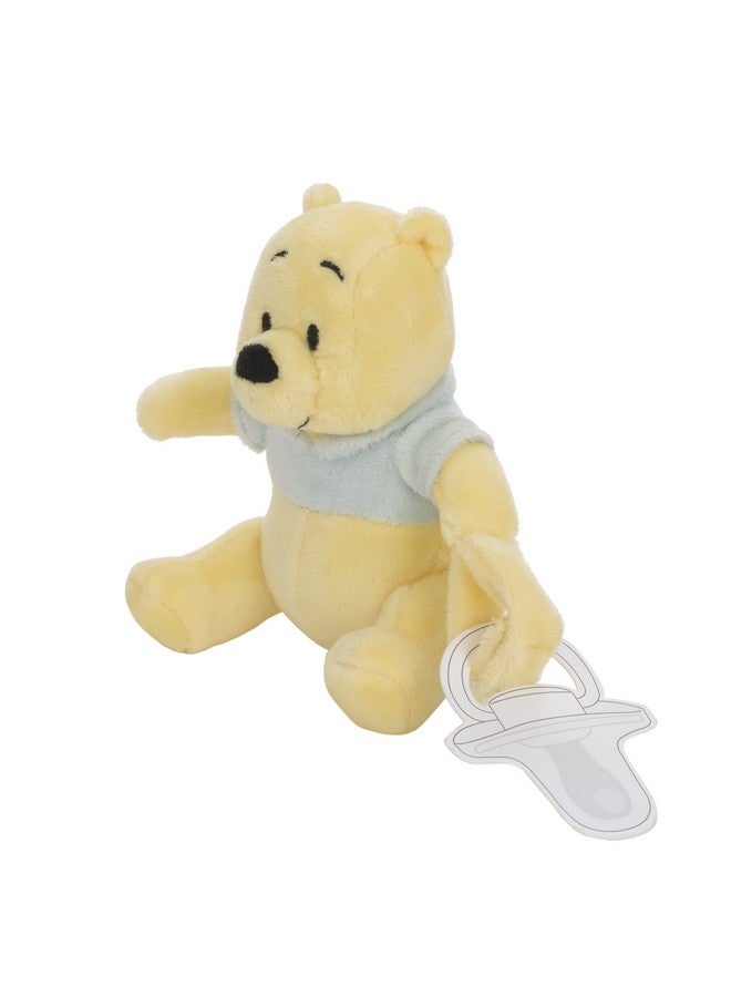 Disney Winnie The Pooh Yellow and Aqua Plush Buddy Pacifier Holder - Image 2