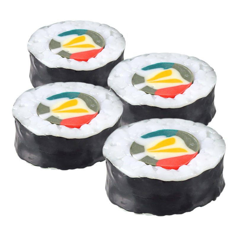 Realistic Sushi Models Artificial Onigiri Decor 4 Pieces Food Display Photography Props - Image 2