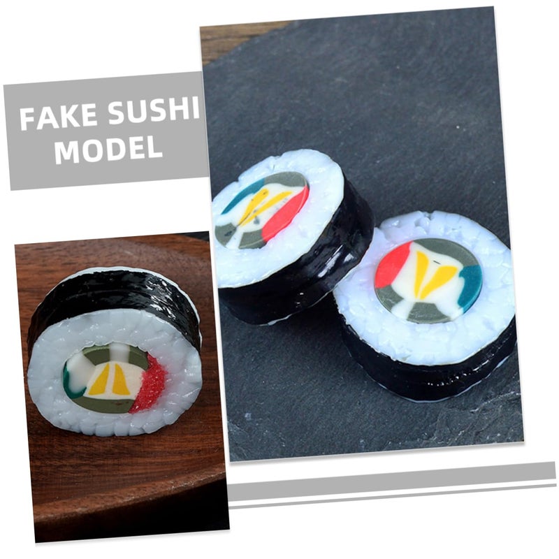 Realistic Sushi Models Artificial Onigiri Decor 4 Pieces Food Display Photography Props - Image 3