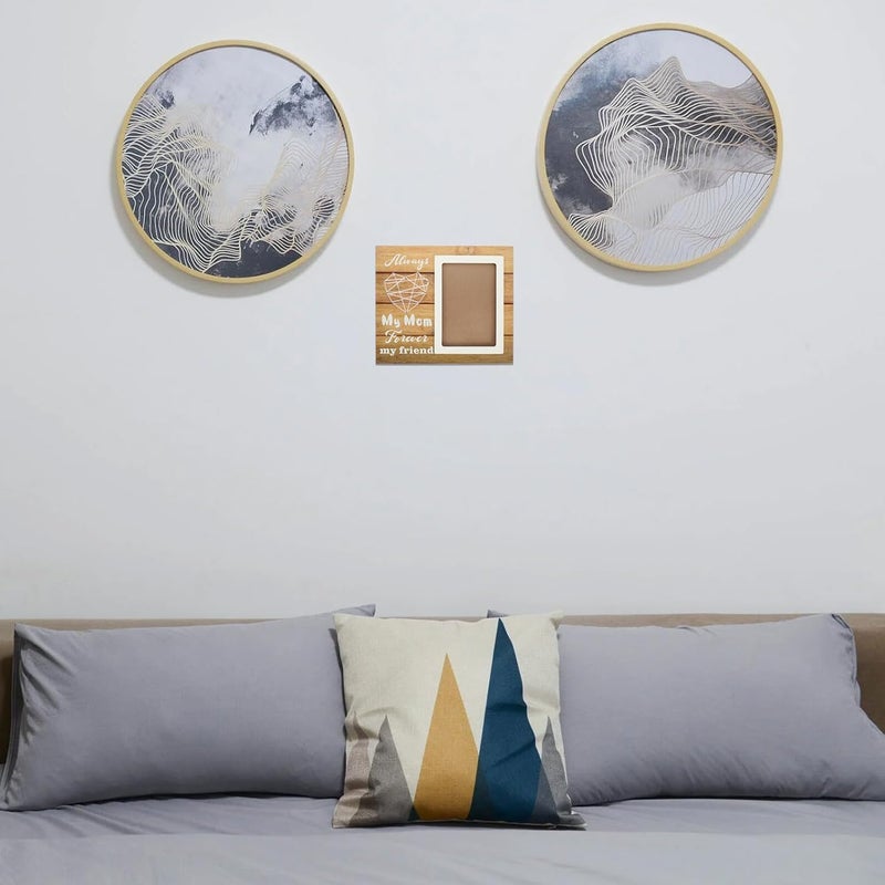 إطار صور من الخيوط والأسلاك يمكن تصنيعه بنفسك، إطار خشبي للصور، مع تصميم يحاكي خطوط المسامير، مناسب لعرض صور العائلة على طاولة بأسلوب عتيق. - Image 4