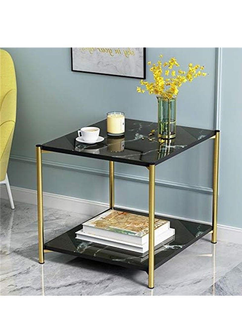 Generic Modern Sofa Side Table Coffee Table Simple for Living Room Bedroom Balcony Modern (C-Black)  - Image 1