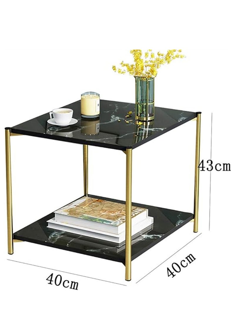 Generic Modern Sofa Side Table Coffee Table Simple for Living Room Bedroom Balcony Modern (C-Black)  - Image 2