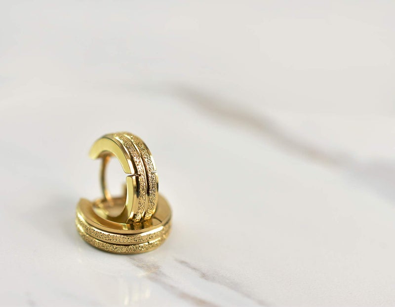 ELEDUCTMON Stainless Steel Hoop Earrings For Men's Women's,Silver/Gold/Black/Blue Hypoallergenic Round Huggie Earrings,Fashion Punk Earrings Piercing Jewelry,Simple Stylish Loop Earring,Gift for Him Her Birthday - Image 4