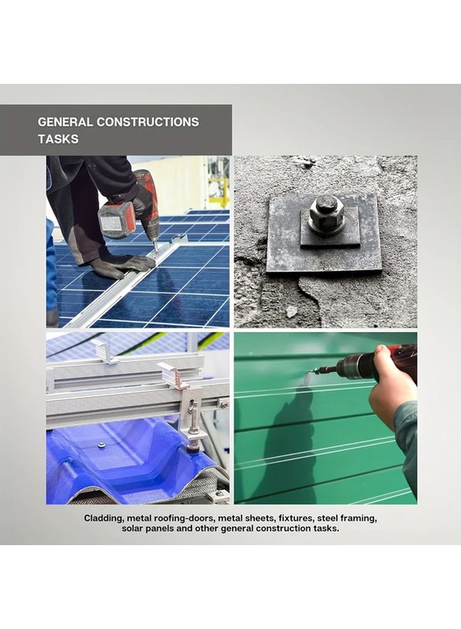 M6 Stainless Steel Self Drilling Screws 50pcs Hexagonal Drill Bit With Washers - Image 3